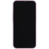 Coque iPhone 16e - Silicone Mat Coeur doré - Violet