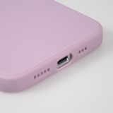 Coque iPhone 16e - Silicone Mat Coeur doré - Violet