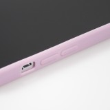 Coque iPhone 16e - Silicone Mat Coeur doré - Violet
