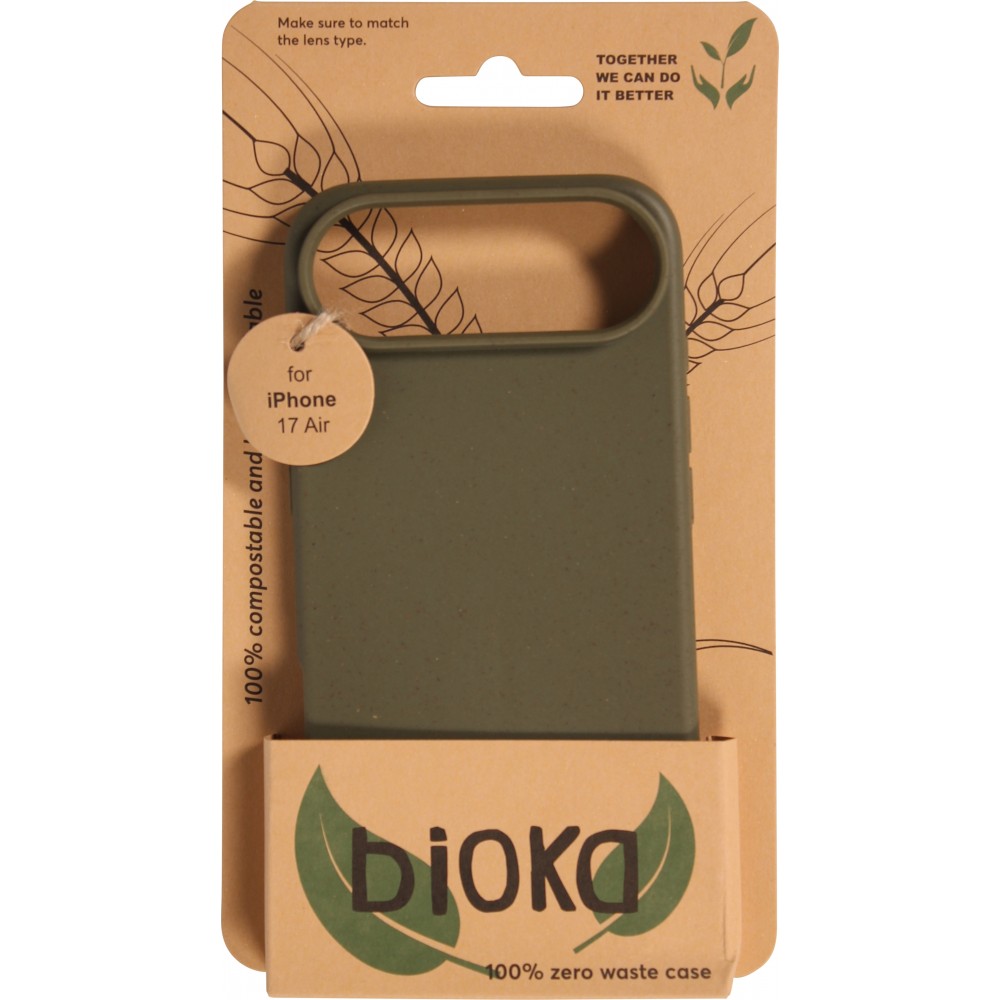 Hülle iPhone Air - Bioka Biologisch Abbaubar Eco-Friendly Kompostierbar - Dunkelgrün