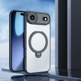 iPhone 17 Air Case Hülle - Dux Ducis Aimo Mag Serie mit Halterung und Magnetring - Schwarz