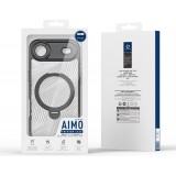 iPhone 17 Air Case Hülle - Dux Ducis Aimo Mag Serie mit Halterung und Magnetring - Schwarz