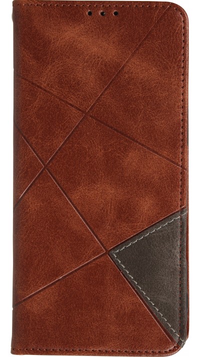 Coque iPhone Air - Flip Géometrique brun foncé