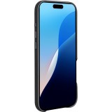 Coque iPhone Air - Qialino cuir véritable (compatible MagSafe) - Noir