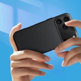 Coque iPhone Air - Qialino cuir véritable (compatible MagSafe) - Noir