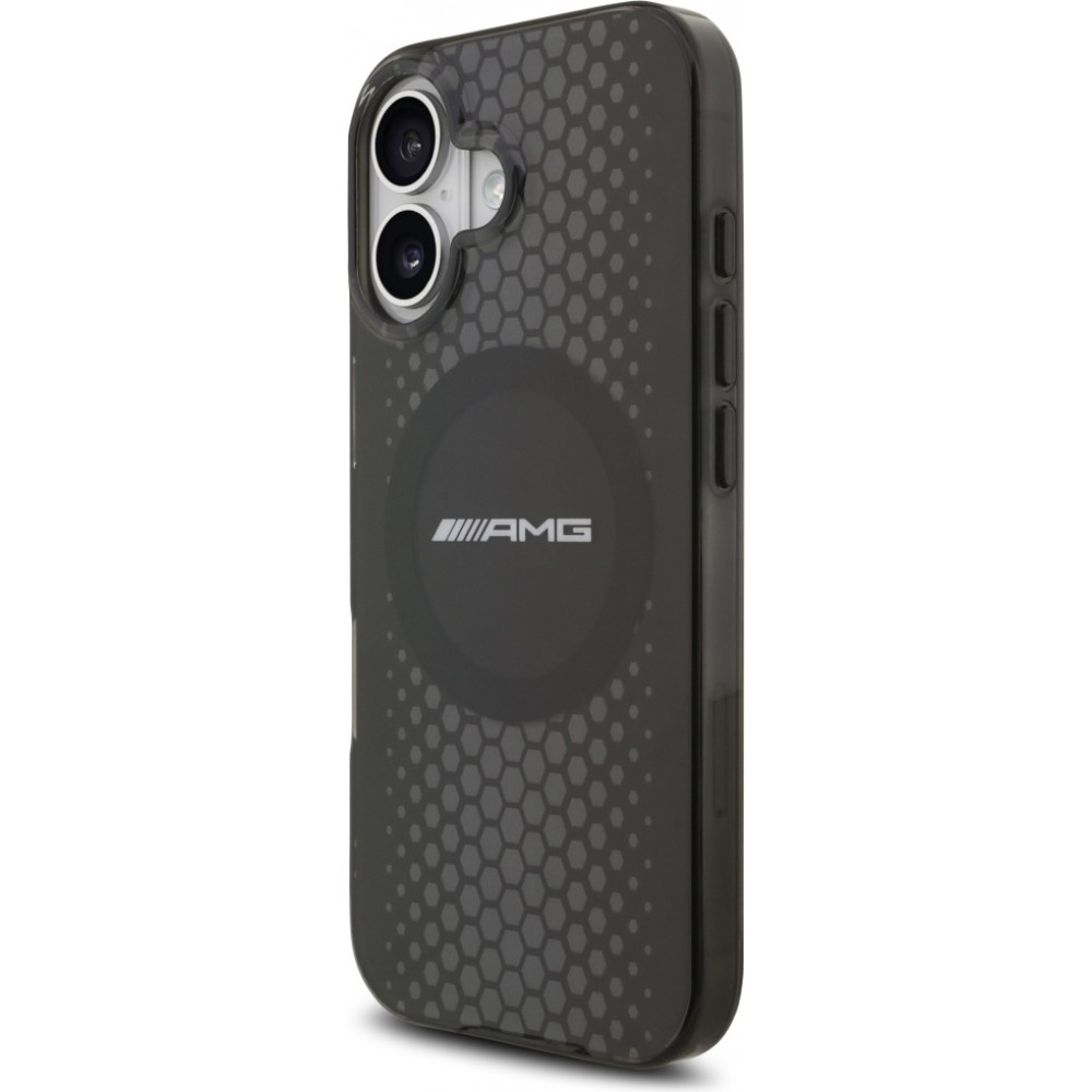 Coque iPhone 17 - AMG Double Layer graphiques transparent MagSafe protection élégante - Noir