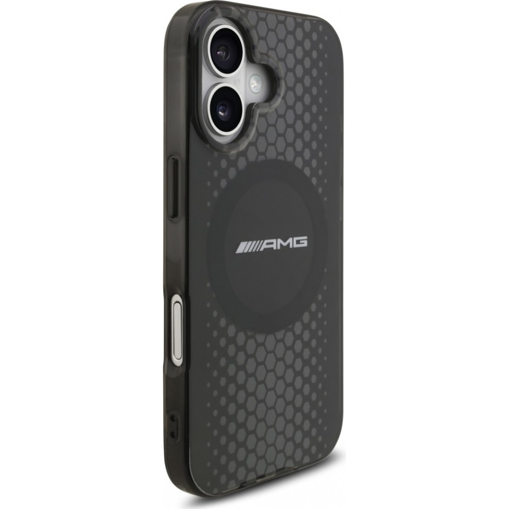 Coque iPhone 17 - AMG Double Layer graphiques transparent MagSafe protection élégante - Noir