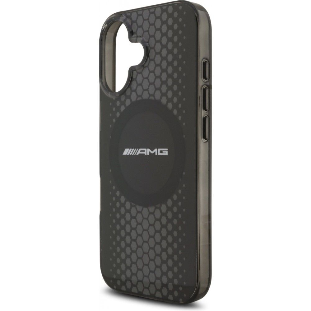 Coque iPhone 17 - AMG Double Layer graphiques transparent MagSafe protection élégante - Noir