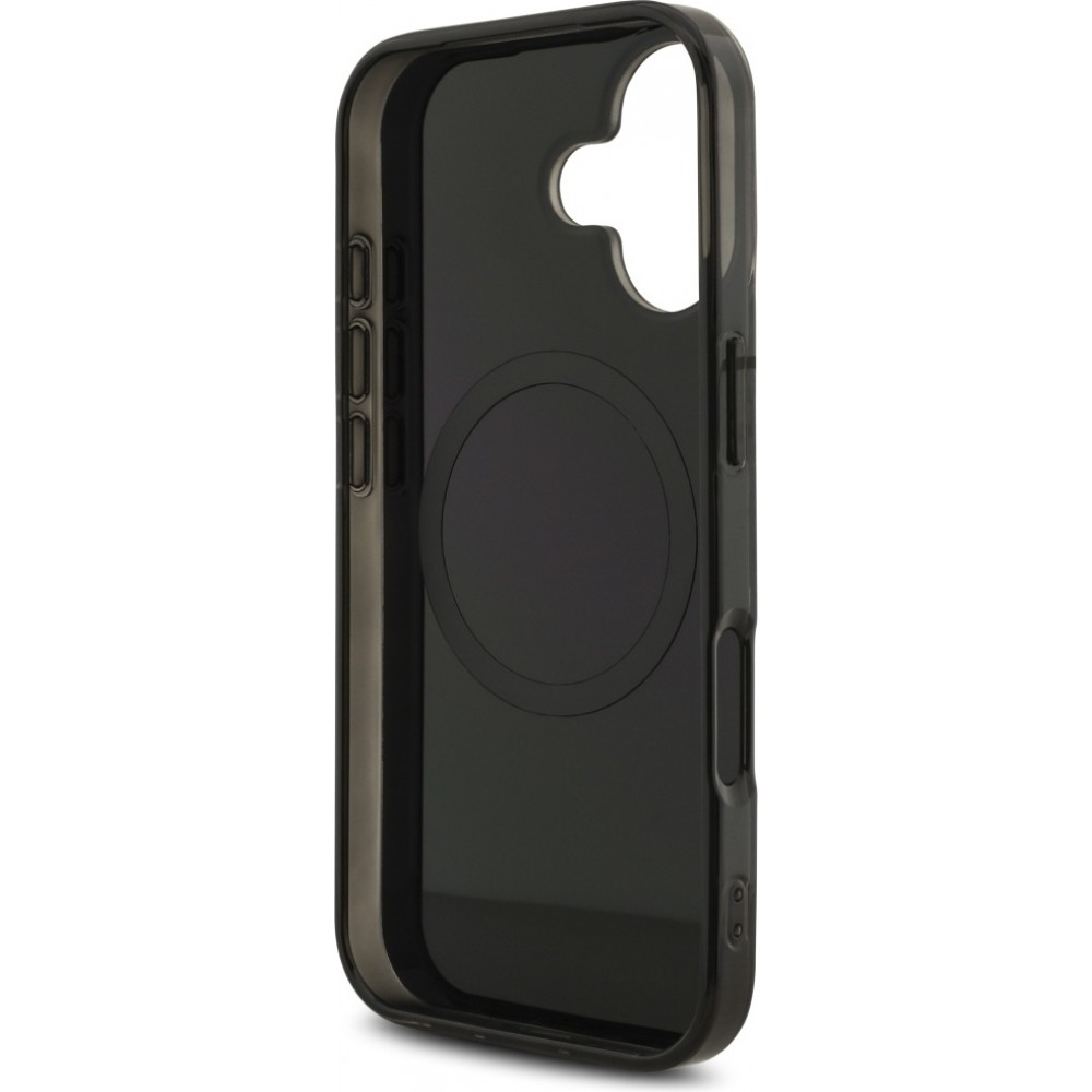 Coque iPhone 17 - AMG Double Layer graphiques transparent MagSafe protection élégante - Noir