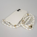 iPhone 17 Case Hülle - Bio Eco-Friendly Vegan mit Handykette Necklace - Weiss