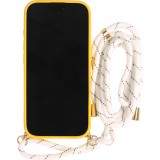 iPhone 17 Case Hülle - Bio Eco-Friendly Vegan mit Handykette Necklace - Gelb