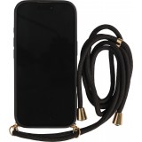 Coque iPhone 17 - Bio Eco-Friendly nature avec cordon collier - Noir