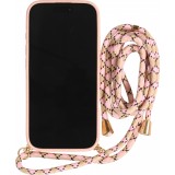 iPhone 17 Case Hülle - Bio Eco-Friendly Vegan mit Handykette Necklace - Rosa