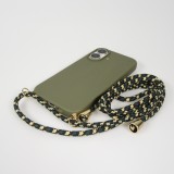 Coque iPhone 17 - Bio Eco-Friendly nature avec cordon collier - Vert foncé