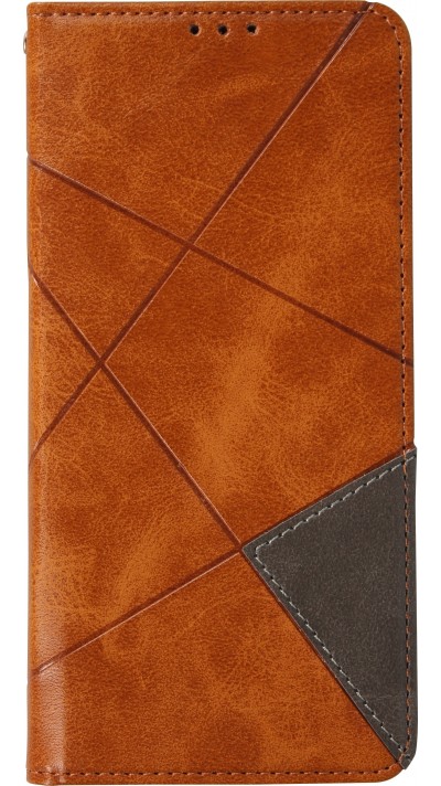 Coque iPhone 17 - Flip Géometrique brun clair