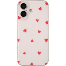 Coque iPhone 17 - Gel petit coeur transparent - Rouge