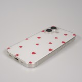 Coque iPhone 17 - Gel petit coeur transparent - Rouge