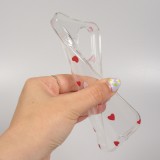 Coque iPhone 17 - Gel petit coeur transparent - Rouge