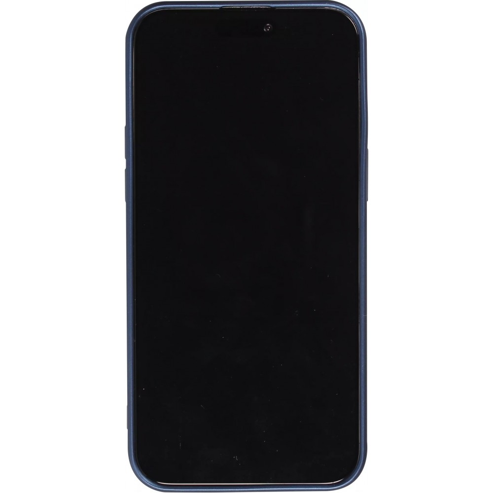 iPhone 17 Case Hülle - Gummi weich mit Kameraschutzglas MagSafe - Dunkelblau