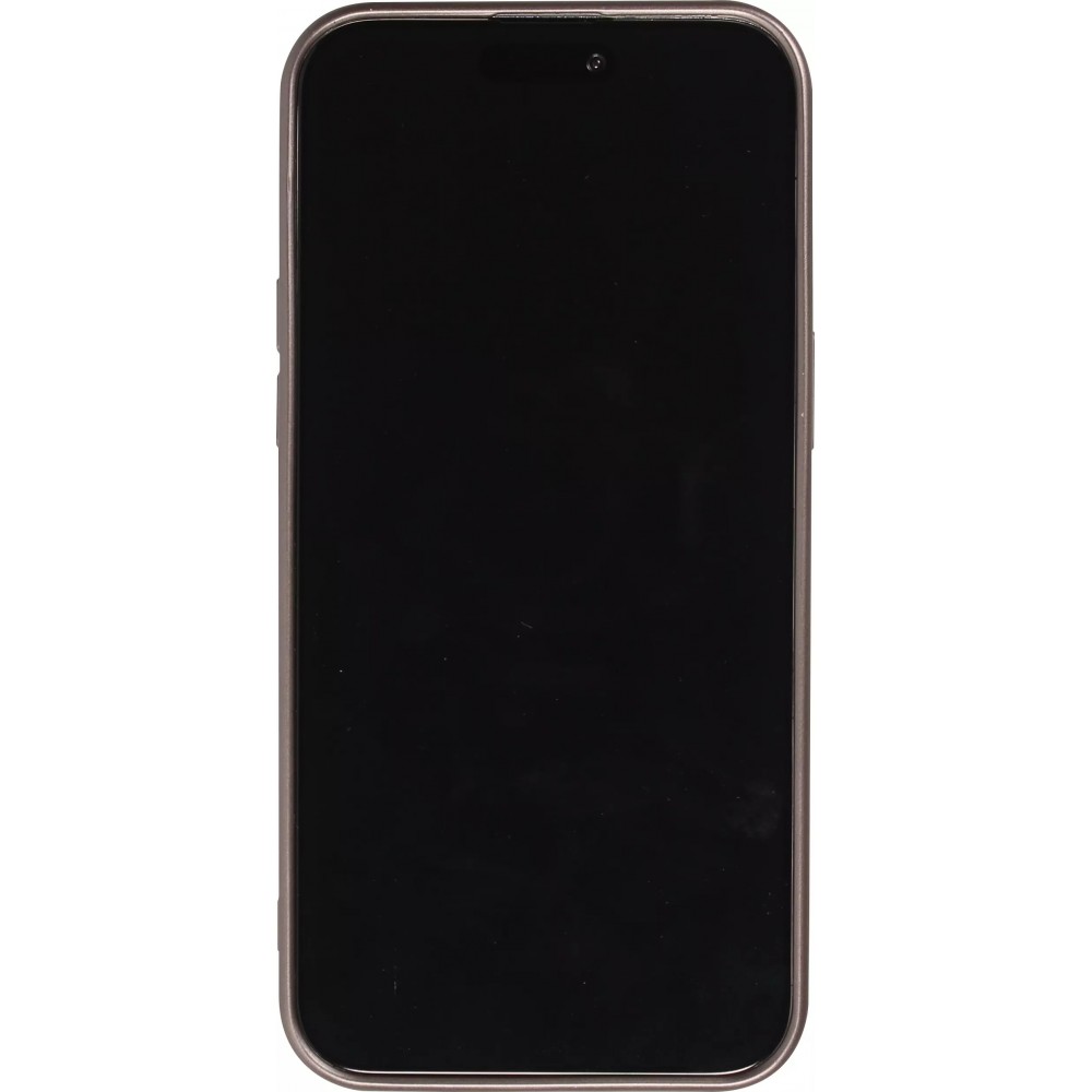 Coque iPhone 17 - Gel souple avec vitre de protection caméra MagSafe - Gris foncé