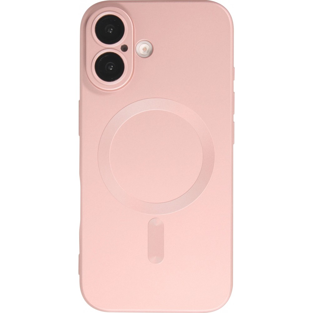Coque iPhone 17 - Gel souple avec vitre de protection caméra MagSafe - Rose
