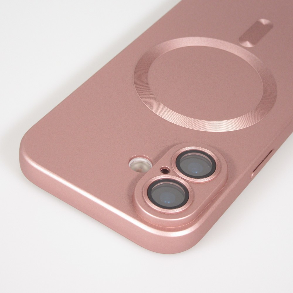 Coque iPhone 17 - Gel souple avec vitre de protection caméra MagSafe - Rose