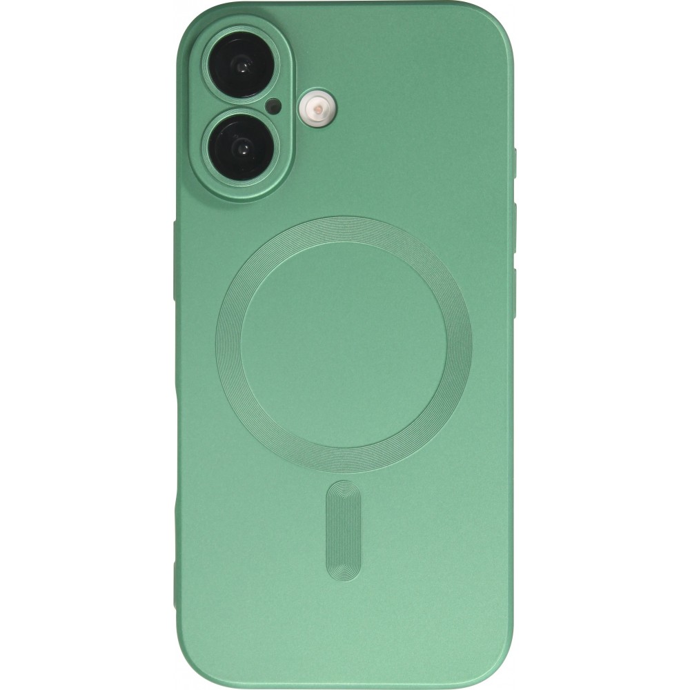 Coque iPhone 17 - Gel souple avec vitre de protection caméra MagSafe - Vert