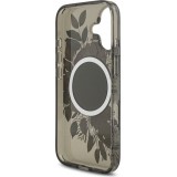 iPhone 17 Case Hülle - Guess IML Blumen mit Handgelenk-Kette, kompatibel mit MagSafe, elegante und trendige Schutzhülle - Schwarz