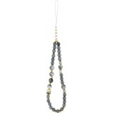 iPhone 17 Case Hülle - Guess IML Blumen mit Handgelenk-Kette, kompatibel mit MagSafe, elegante und trendige Schutzhülle - Schwarz