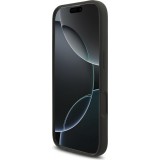 Coque iPhone 17 - Karl Lagerfeld Liquid en silicone avec design Karl et Choupette compatible MagSafe - Noir