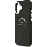 Coque iPhone 17 - Karl Lagerfeld PU RSG Logo MagSafe élégante et protectrice - Noir