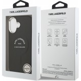 Coque iPhone 17 - Karl Lagerfeld PU RSG Logo MagSafe élégante et protectrice - Noir