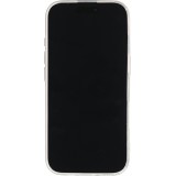 Coque iPhone 17 - Léopard blanc/noir silicone souple antichoc transparent - Noir