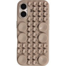 iPhone 17 Case H&uuml;lle - Pastellfarbene Wandhalterung mit Saugnapf f&uuml;r glatte Oberfl&auml;chen - Braun