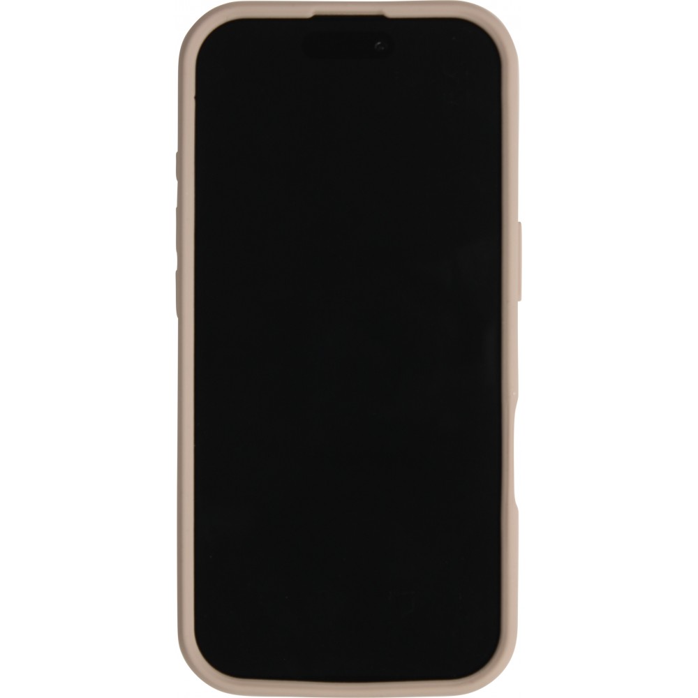 iPhone 17 Case H&uuml;lle - Pastellfarbene Wandhalterung mit Saugnapf f&uuml;r glatte Oberfl&auml;chen - Braun