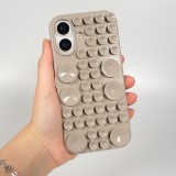 iPhone 17 Case H&uuml;lle - Pastellfarbene Wandhalterung mit Saugnapf f&uuml;r glatte Oberfl&auml;chen - Braun