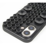 iPhone 17 Case H&uuml;lle - Pastellfarbene Wandhalterung mit Saugnapf f&uuml;r glatte Oberfl&auml;chen - Schwarz