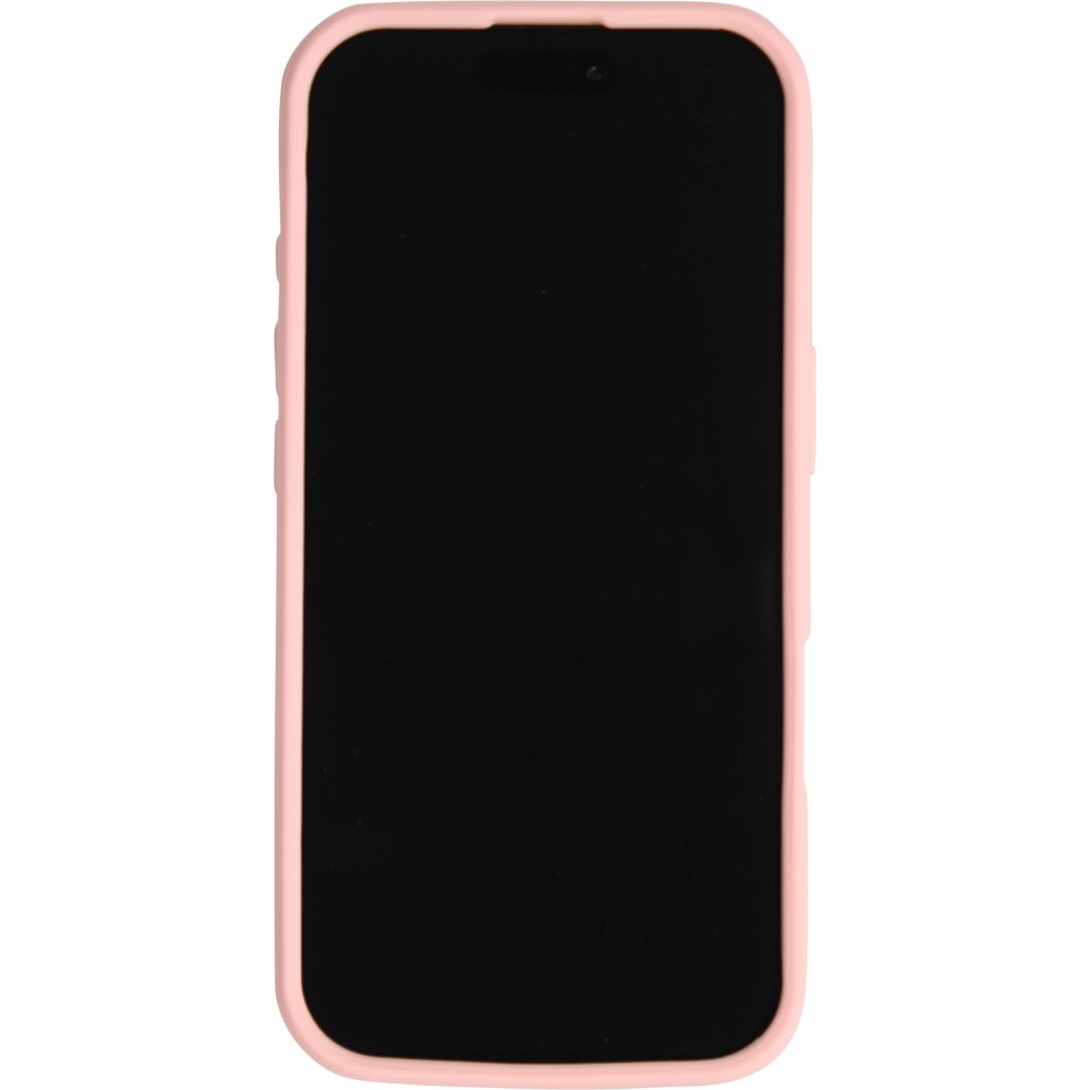 Coque iPhone 17 - Murale ventouse pastel avec fixation sur surfaces - Rose