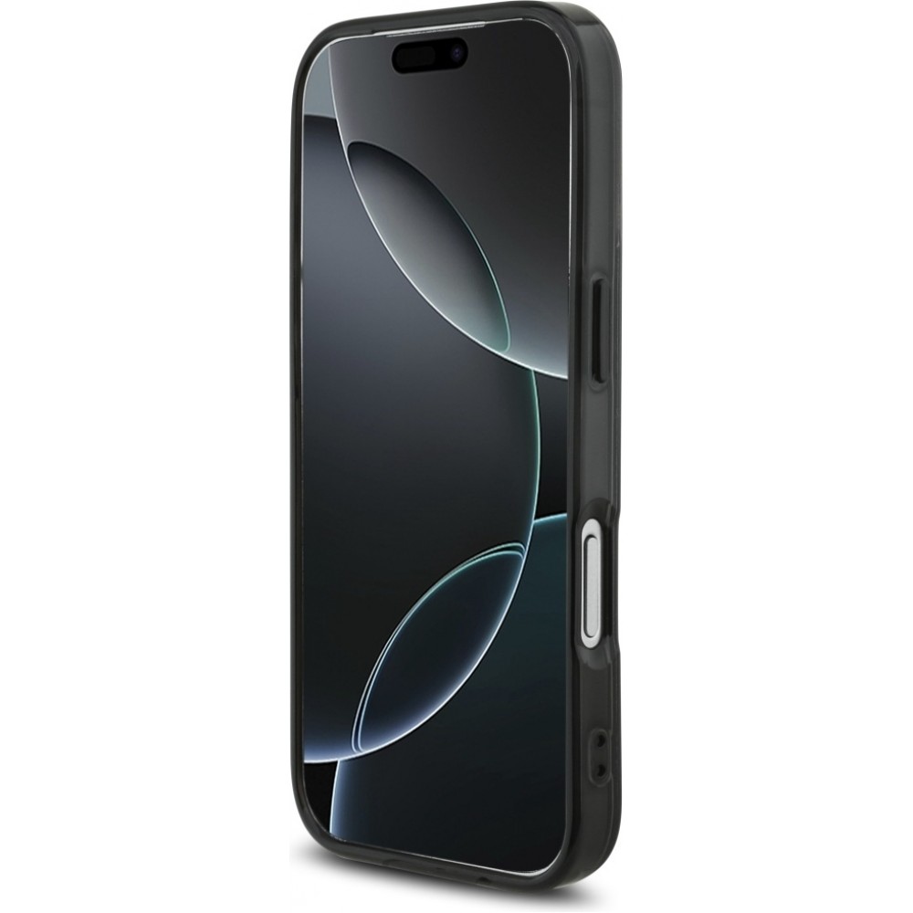 Coque iPhone 17 Pro - AMG Double Layer graphiques transparent MagSafe protection élégante - Noir