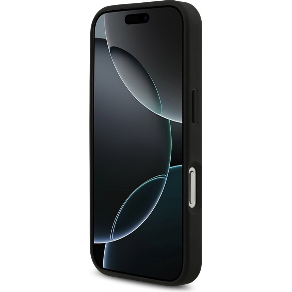 Coque iPhone 17 Pro - BMW M Carbon Tricolor Line compatible MagSafe protection premium - Noir