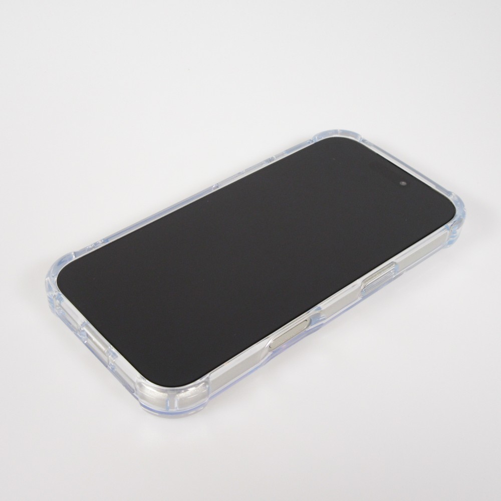 Coque iPhone 17 Pro - Bumper Glass Hybrid TPU silicone anti-choc - Transparent