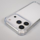 Coque iPhone 17 Pro - Bumper Glass Hybrid TPU silicone anti-choc - Transparent