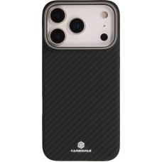 iPhone 17 Pro Max Case Hülle - Carbomile Schutzcase aus echtem Aramid Carbonfaser - Schwarz