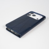 Coque iPhone 17 Pro - Flip Géometrique - Bleu