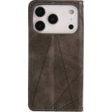 Coque iPhone 17 Pro - Flip Géometrique - Gris
