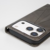 Coque iPhone 17 Pro - Flip Géometrique - Gris