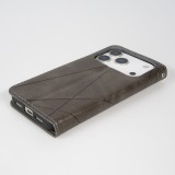 Coque iPhone 17 Pro - Flip Géometrique - Gris