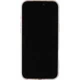 Coque iPhone 17 Pro - Gel petit coeur transparent - Noir