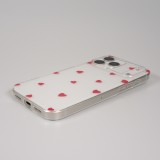 Coque iPhone 17 Pro - Gel petit coeur transparent - Rouge