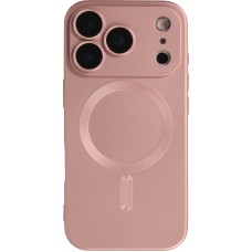 iPhone 17 Pro Case Hülle - Gummi weich mit Kameraschutzglas MagSafe - Rosa